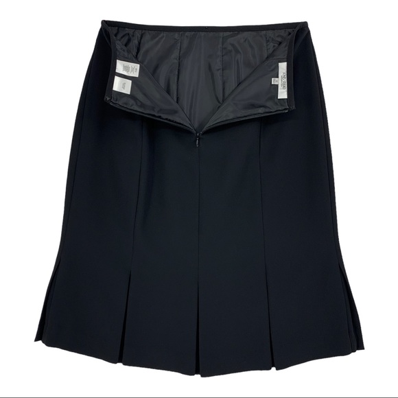 Jones Studio Separates Box Pleat Hem Black Skirt Size 10 - Picture 9 of 14